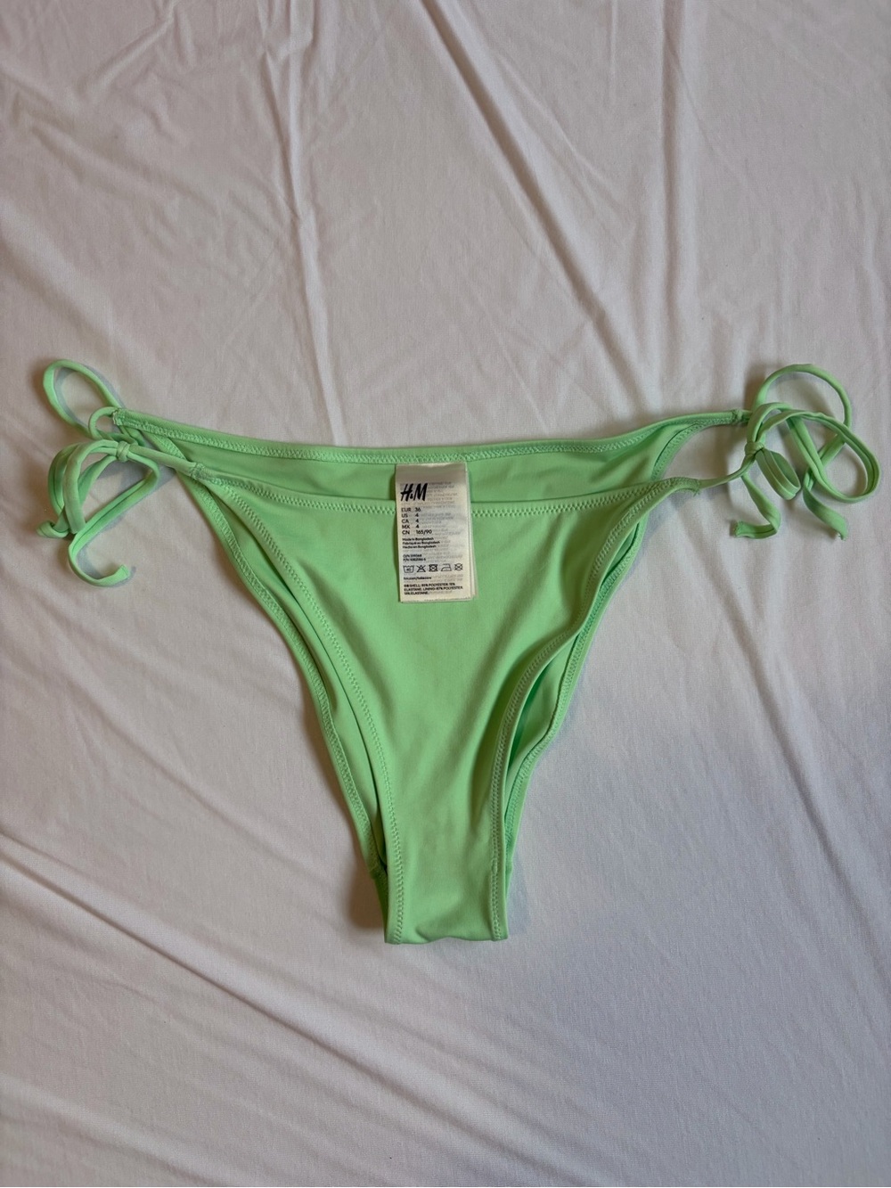 H&M Light Green Tie-Side Bikini Bottom